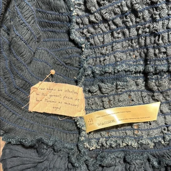 Free People Deep Blue Blouse - Picture 9 of 9